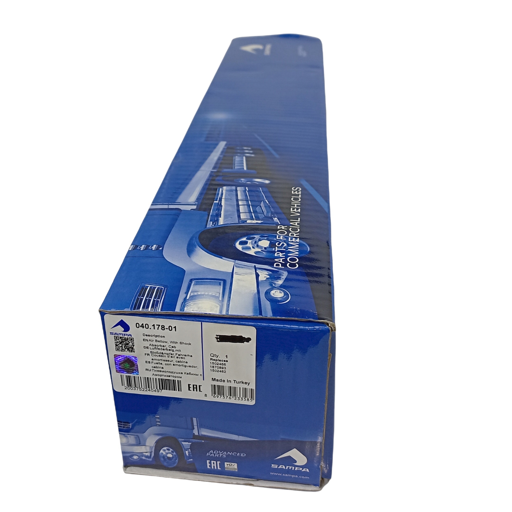 Aмортизатор кабины с пневмоподушкой задний воздух снизу