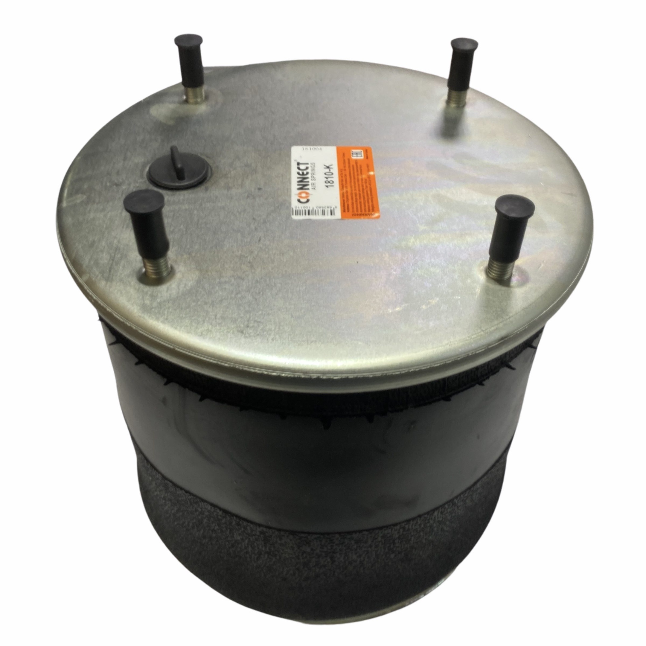 Пневмоподушка со стаканом 4 шп. M12. 1 отв. штуц. M22