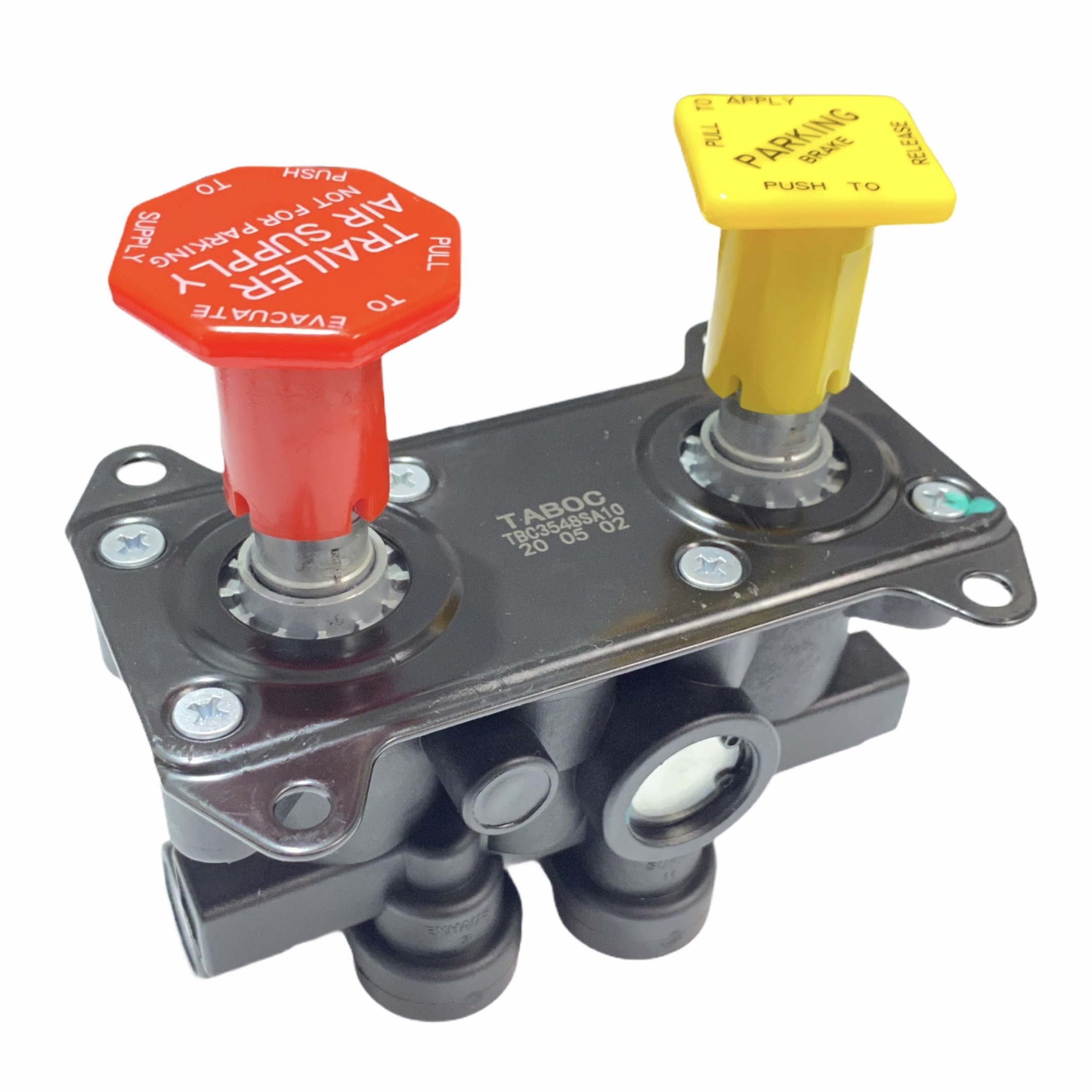 Кран стояночного тормоза красный + жёлтый International/Freightliner ...