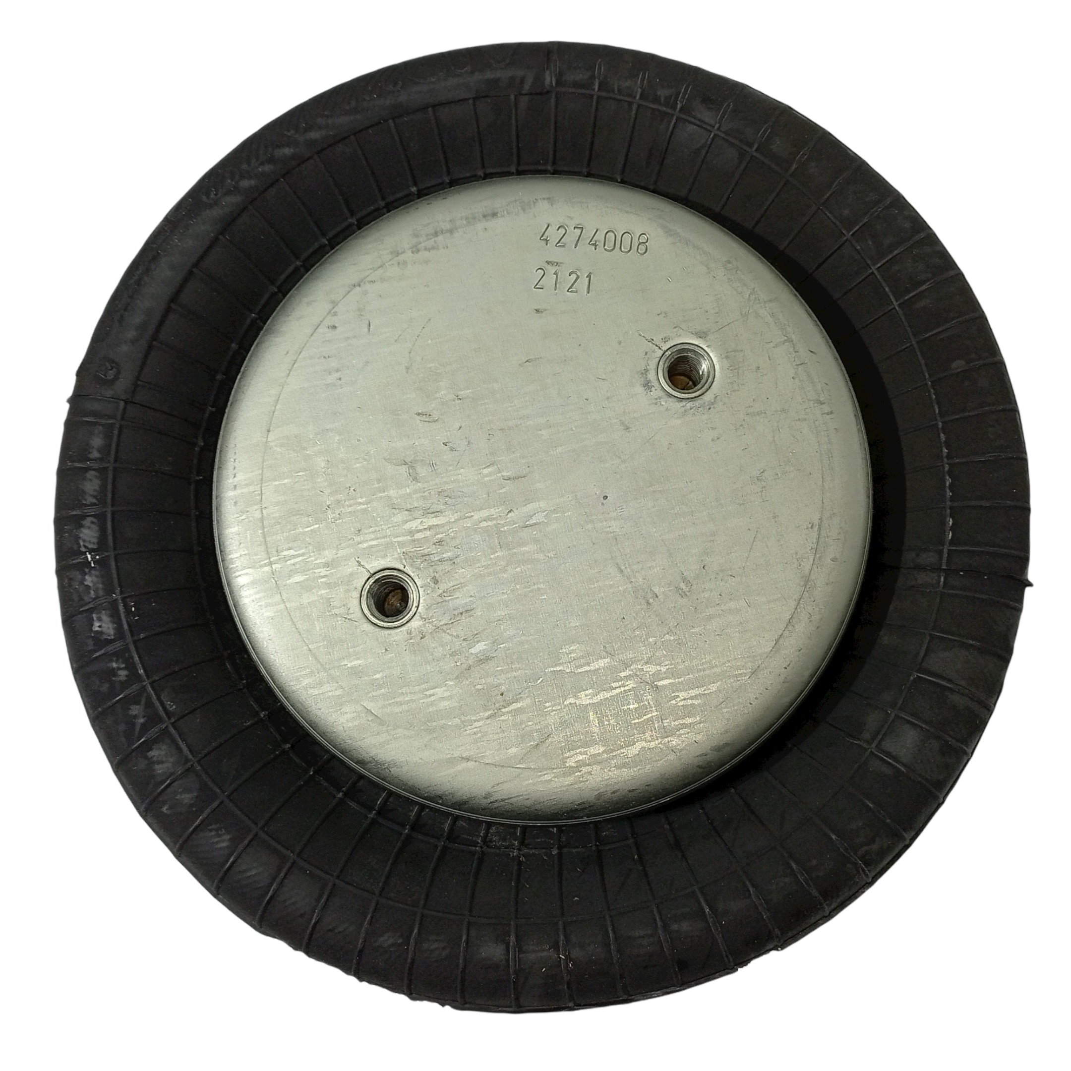 Пневмоподушка 2-х волновая завальцованная отверстия параллельны