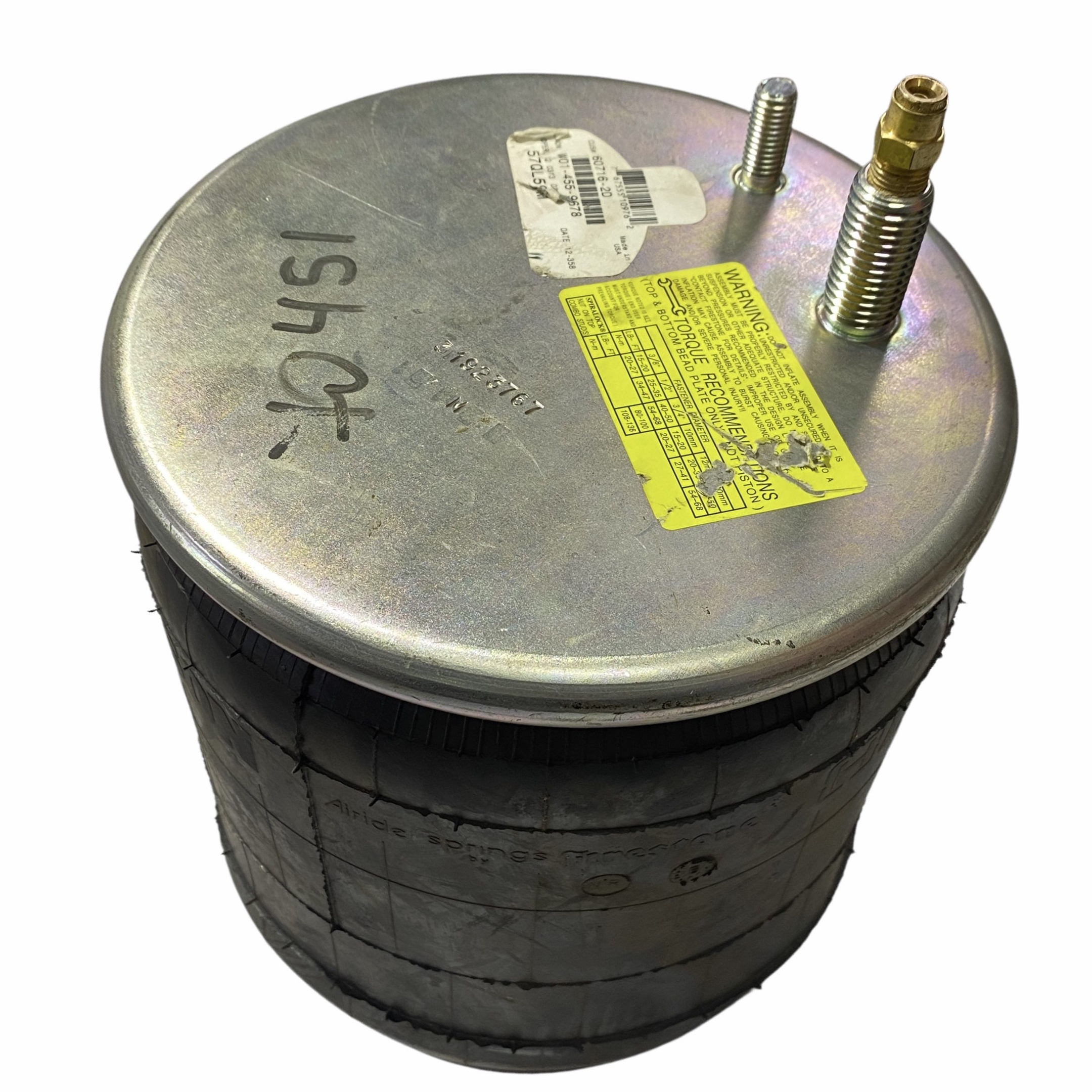 пневмоподушка со стак.! H=270, низ:1 шп. верх:2 шп, стакан