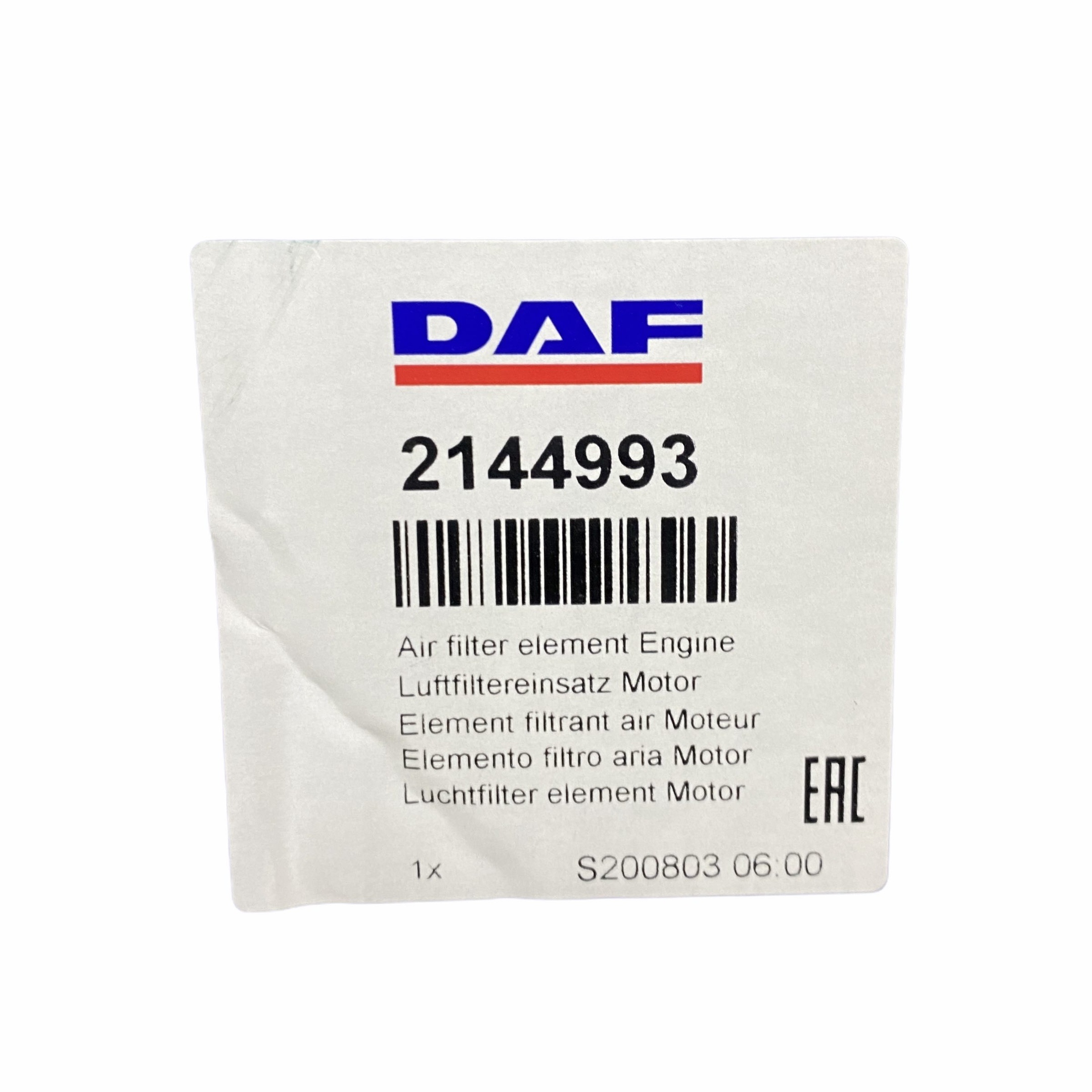 Фильтр воздушный DAF XF105 2018 DAF 2144993 купить недорого с доставкой ...