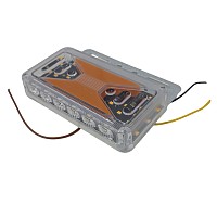 Фонарь маркерный с подсветкой колеса диод желтый прямоугольный 12v ДАЛИ-АВТО | ТопДизель