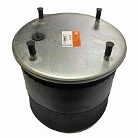 Пневмоподушка со стаканом 4 шпильки M12 1 отверстие-штуцер M22 стальной стакан 4 отверстия M12 SAF/ROR/Trailor/Volvo Connect | ТопДизель