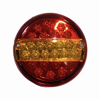 Фонарь габаритный левый d-14см Круглый LED с подсветкой номера универсальный Дали-Авто | ТопДизель