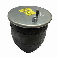 Пневмоподушка без стакана 1 шпилька-штуцер M16 смещение 84 1 шпилька M12 поршень стальной 1 отверстие M18 MAN TGA/TGS/TGX Turtech | ТопДизель