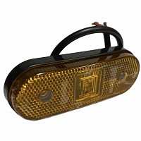 Фонарь габаритный желтый овальный LED 121x44 без кронштейна универсальный Mars Tech | ТопДизель