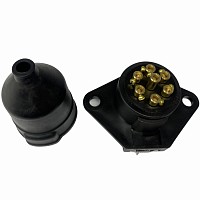 Розетка пластиковая с винтовым соединением 7/7 полюсная 24V type N Vignal | ТопДизель