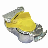 Соединительная головка желтая без клапана со встроеным фильтром M16x1.5 Mercedes Benz/MAN/Scania/BPW PE | ТопДизель