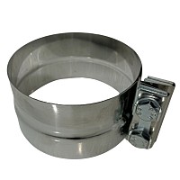 Хомут глушителя ступенчатый 127/132 оцинковка 5 дюймов Peters | ТопДизель