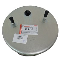 Пневмоподушка без стакана 2 шпильки M12 смещение 25 1 отверстие-штуцер M22 поршень пластиковый 6 шпилек M16 BPW Smarttech | ТопДизель