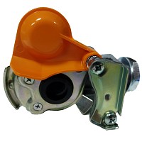 Соединительная головка желтая без клапана со встроеным фильтром M16x1.5 Mercedes Benz/MAN/Scania/BPW Marshall | ТопДизель
