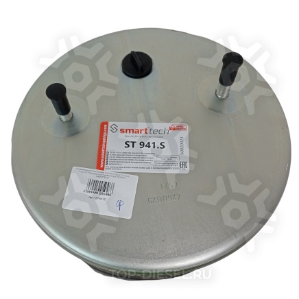 ST941S Пневмоподушка без стакана 2 шпильки M12 смещение 25 1 отверстие-штуцер M22 поршень пластиковый 6 шпилек M16 BPW Smarttech купить