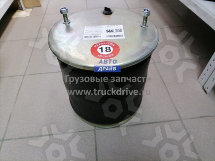 SK2918K01 Пневмоподушка со стаканом 2 шпильки M12 смещение 25 1 отверстие-штуцер M22 поршень стальной 4 отверстия M12 SAF S&K купить