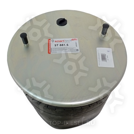 SK881P01 881 пневмоподушка !без стакана 2шп.M12смещ.25. 1отв.штуц.M22 \BPW S&K купить рис.4