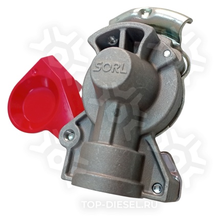 35210040010 Головка соединительная красная M22x1.5 с клапаном на тягач Sorl купить рис.2