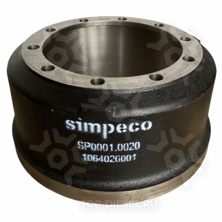 SP00010020 Тормозной барабан 420x180/196 H=227, d=300/335 n10x23 SAF SK RS/RLS 9042 Simpeco купить