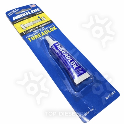 TL342R Фиксатор резьбы долговременный синий 6ml Abro купить