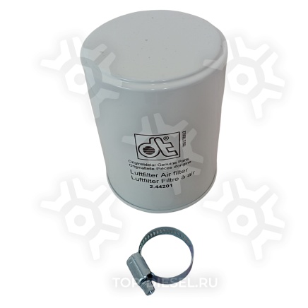 244201 Фильтр воздушный компрессора L=133 d=83/24 длинный Volvo FL10/F10/12/16 Diesel Technic купить рис.3