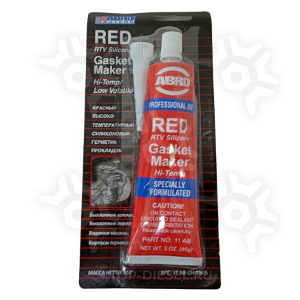 11ABCHRWS Герметик-прокладка высокотемпературный силиконовый красный 85г Abro купить