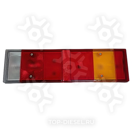 4491902RWE Фонарь задний правый многосекционный E4 с подсветкой номера с проводом ввод сзади Daf MAN Renault Scania 3 серии Depo купить рис.2
