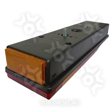 4491902RWE Фонарь задний правый многосекционный E4 с подсветкой номера с проводом ввод сзади Daf MAN Renault Scania 3 серии Depo купить рис.4