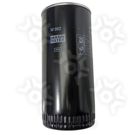 W962 Фильтр масляный гидравлический H210 D93 1-12UNF 2.5BAR  VOLVO, RVI MANN-FILTER купить рис.2